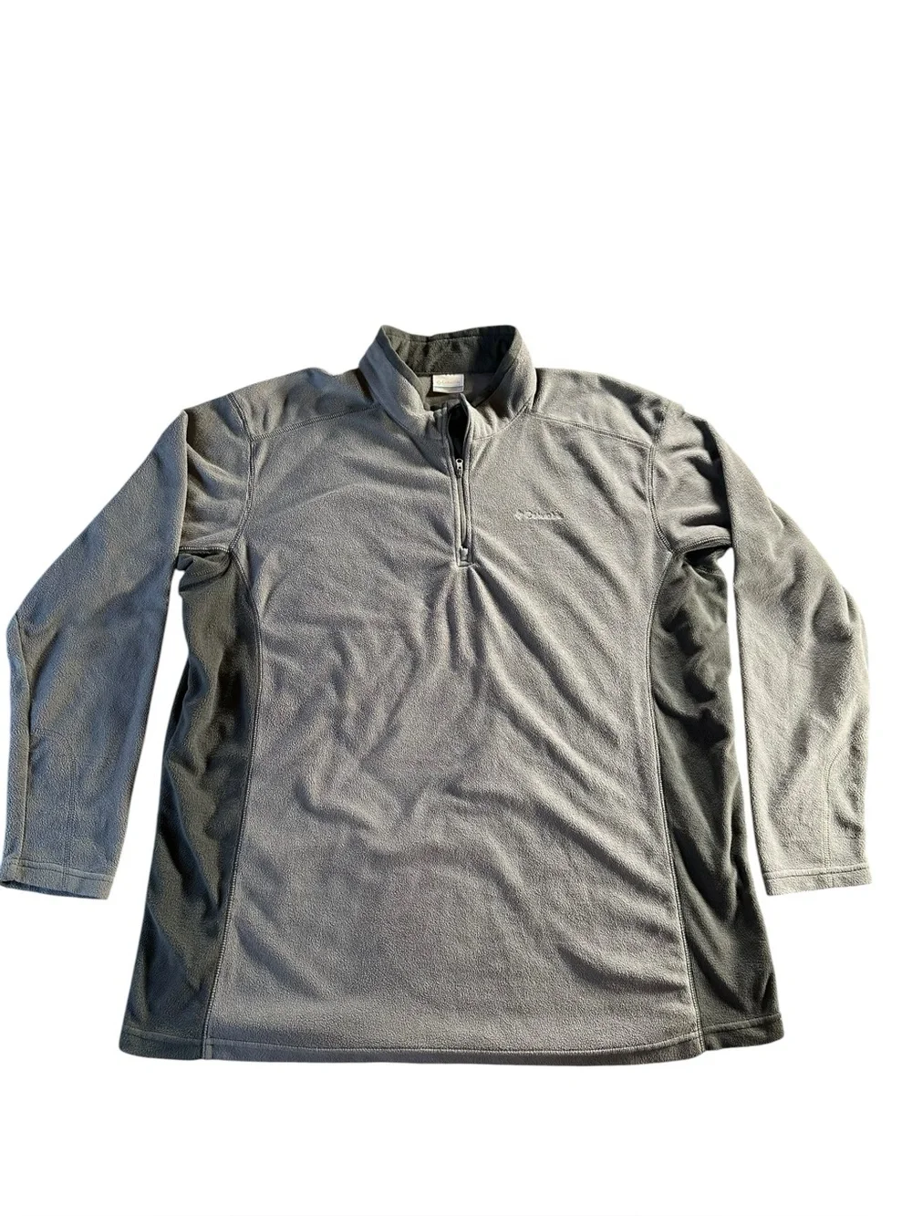 Columbia Light Gray Quarter-Zip Fleece Pullover 3X - Picture 1 of 12